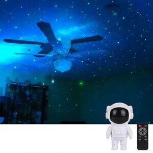 Night Light Starry Sky Galaxy Projector Astronaut in White NEW Adorable Bedtime
